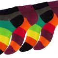 Skarpetki stopki modne Damskie 4066 bawełniane kolorowe - zdjęcie 1