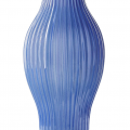 Wazon wysoki prążkowany niebieski 30 cm ceramika