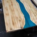 Ławy z drewna z żywicą - 100 X 50 cm - zdjęcie 1