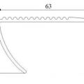 Nosek Schodowy PVC (63x35 mm) odcinek 2,5 metra - zdjęcie 3