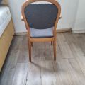 Krzesło drewniane sztaplowane z nową tapicerką - zdjęcie 3