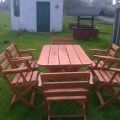 Meble ogrodowe - zestaw stół i 6 krzeseł - zdjęcie 1