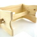 Stołek taboret drewniany ryczka, krzesełko, zydel - wysokość 21 cm - zdjęcie 2