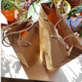 Ręcznie składana i zdobiona torebka papierowa prezentowa hand made - zdjęcie 2