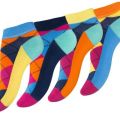 Skarpetki stopki modne Damskie 4065 bawełniane kolorowe - zdjęcie 1