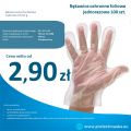 Rękawiczki jednorazowe foliowe PE – rozmiar L