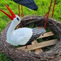 Figura ozdobna Gniazdo bocianie 2 bociany H: 60cm ogrodowa - zdjęcie 3