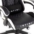 Fotel dla graczy gamingowy Infini Five Black/White - zdjęcie 2