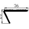 Nosek Schodowy PVC ryflowany (36x20 mm) Odcinek 2,5 metra - zdjęcie 3