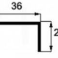 Kątownik Schodowy PVC (36x20 mm) odcinek 2,5 m - zdjęcie 4