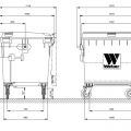 Weber kontener, pojemnik na odpady 1100L EN 840 - zdjęcie 4