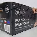 Maska medyczna Typ - IIR Czarna Polski Producent - zdjęcie 3