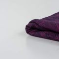 Jersey bawełna/elastan granatowy w różowe liście - zdjęcie 1