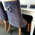 Stół z krzesłami do jadalni i salonu - krzesła tapicerowane - zdjęcie 2