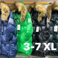 Damskie kurtki zimowe, pikowane z kapturem. Duże rozmiary 3xl-7xl - zdjęcie 1