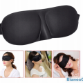 Czarna maska - opaska na oczy do spania na zdrowy sen 3d - zdjęcie 2