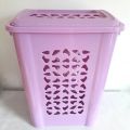 Kosz na pranie z pokrywą różowy 60 l laundry basket hurt nowy