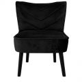 Fotel welurowy czarny krzesło welurowe Nowy towar - zdjęcie 1