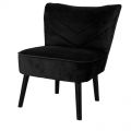 Fotel welurowy czarny krzesło welurowe Nowy towar - zdjęcie 2