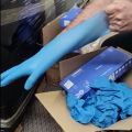 Rękawiczki nitrylowe XL, niebieskie a100