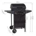 Grill gazowy z dwoma palnikami moc 5,5 kW GG0101 - zdjęcie 2