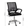 Krzesło biurowe, fotel obrotowy do biurka L520 czarny, siatka