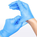 Rękawice diagnostyczne, nitrylowe, bezpudrowe, niebieskie, rozm. S-XL - zdjęcie 2