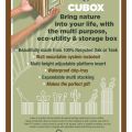 Cubox - ekologiczne pudełko do przechowywania z drewna dębowego