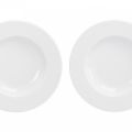 2 białe talerze głebokie porcelanowe 22,5 cm Kahla - zdjęcie 2