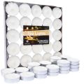 50x tealighty bezzapachowe podgrzewacze świeczki tealight zestaw białe - zdjęcie 1