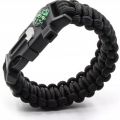 Bransoletka survival 5w1 paracord krzesiwo kompas surwiwal - zdjęcie 1