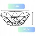Kosz na owoce misa loftowy metalowy czarny koszyk - zdjęcie 2