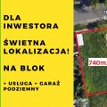 Działka inwestycyjna Łódź Widzew 740 m2 1000 pum