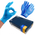 Rękawiczki nitrylowe niebieskie Zarys EasyCare / op. 100 szt M, L, S