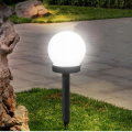 Lampa ogrodowa solarna biała kula LED XXL