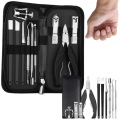 Duży zestaw do pielęgnacji paznokci manicure pedicure 11el. + etui