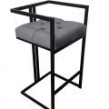 Hoker tapicerowany Chesterfield podstawa metalowa