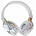 Słuchawki Bezprzewodowe Nauszne Bluetooth MP3 Radio Białe do 200 Godzi - zdjęcie 4