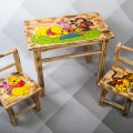 Kuchenki Drewniane dla dzieci stołki stoliki sosnowe malowane i surowe - zdjęcie 2
